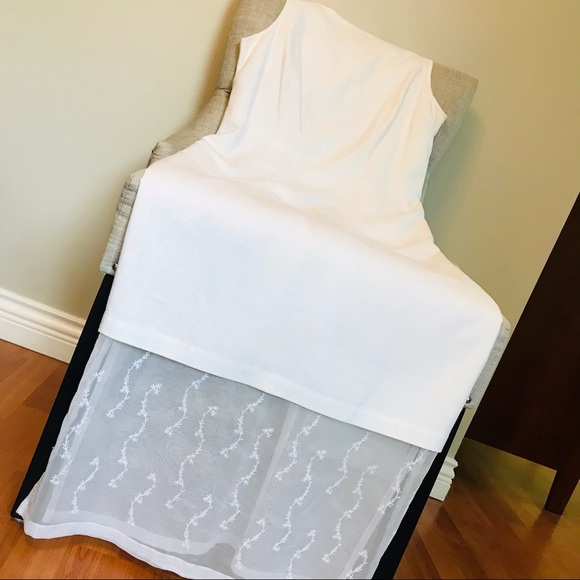 LORI M COLLECTION | Elegant White Linen Maxi Dress Size 12 - Picture 14 of 16